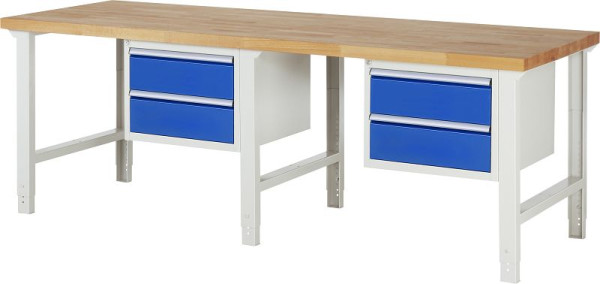 RAU Werkbank Serie 7000 - Modell 7123, B2500 x T900 x H790-1140 mm, 13-7123A1-259B4H.11