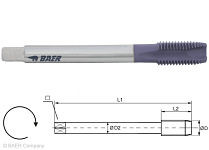 BAER HSSE-PM TiAlN Maschinengewindebohrer Form B - MF 16 x 1,5 - DIN 374 Sonderlegierungen, 120412008