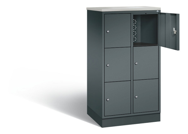 C+P Schließfachschrank Intro, H1255xB620xT490mm, 7016/7016, 8573-201 S10331