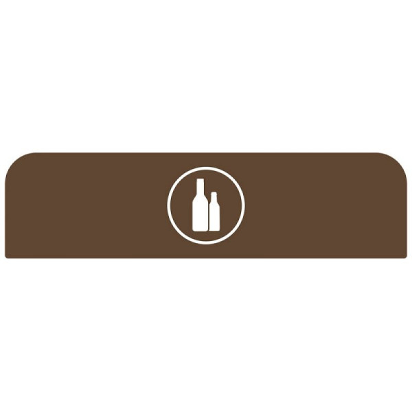 STEIN HGS Configure Recycling-Station Hinweistafel Glas, braun, 125 Liter, NL, 84083.0004