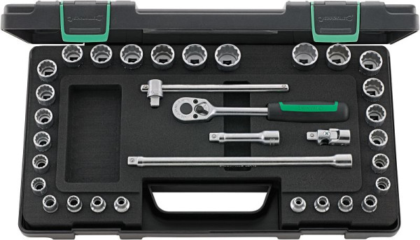 STAHLWILLE Steckschlüssel-Garnitur Nr.45ma/28/5 10 mm (3/8") 33-teilig, 96021122