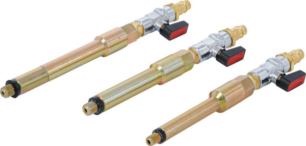 BGS Druckluftadapter-Satz für Glühkerzenbohrungen, M8 x 1,0 - M10 x 1,0 - M10 x 1,25, 3-teilig, 9519