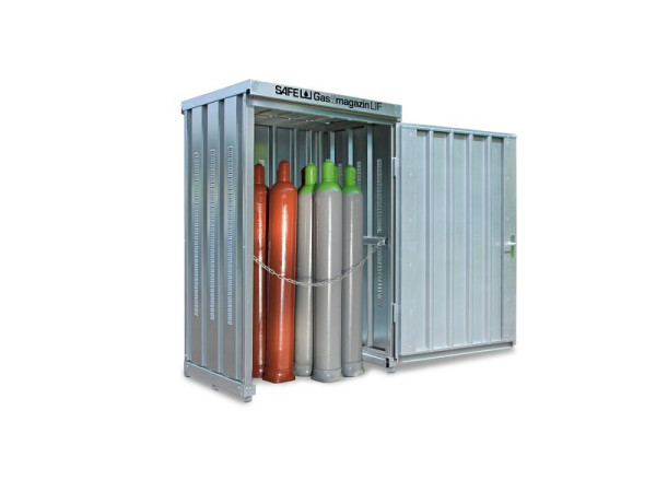 SÄBU SAFE Gasmagazin 114 LIF, verzinkt, montiert, ohne Boden, 1.420 x 1.080 x 2.250 mm, F11758-F911