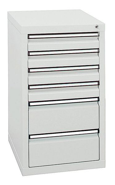 stumpf Schubladenschrank Serie STS 410, RAL 7035/7035, 6 Schubladen (4x100, 2x200 mm), 7101507