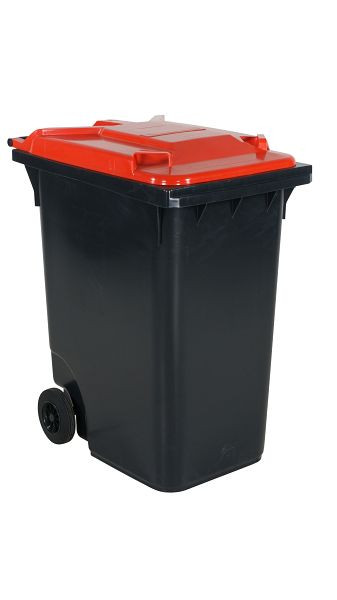 intra Müllbehälter 360 l, roter Deckel, 2136031303