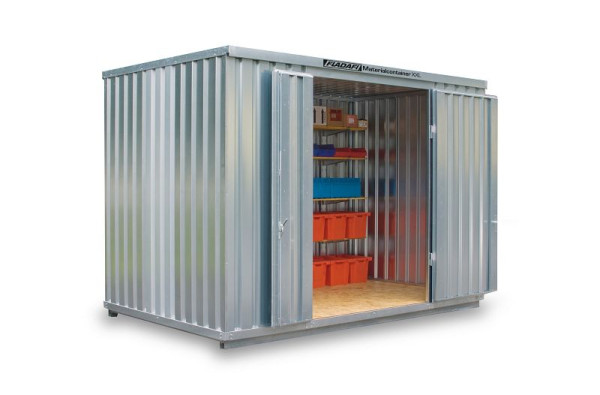 FLADAFI Materialcontainer MC 1400 XXL, verzinkt, zerlegt, 4.050 x 2.540 x 2.595 mm, F2514200201-F911