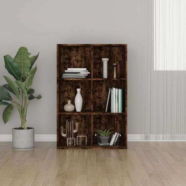 vidaXL Bücherregal/Sideboard Räuchereiche 66x30x98 cm Holzwerkstoff, 815294