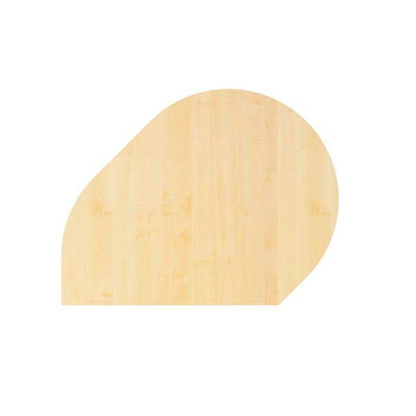 Hammerbacher Ansatztisch RA81, 80 x 103 cm, Platte: Ahorn, 25 mm dick, Anbautisch mit Stützfuß in Graphit, Arbeitshöhe 68 - 85 cm, VRA81/3/G
