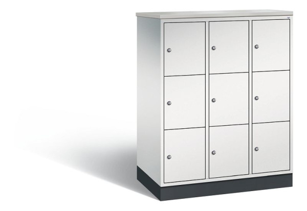C+P Schließfachschrank Intro, H1255xB920xT490mm, Farbe: Lichtgrau, 8573-301 S10384