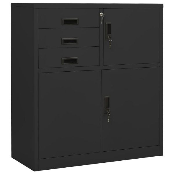 vidaXL Büroschrank Anthrazit 90x40x102 cm Stahl, 336408
