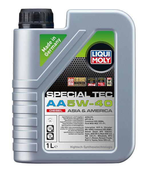 LIQUI MOLY Motoröl Special Tec AA 5W-40 Diesel, Kanister Kunststoff, VE: 1 Liter, 21330