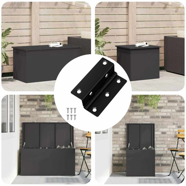 vidaXL Scharnier 537-teilig Schwarz 38 x 17 x 60 mm Eisen, 864670