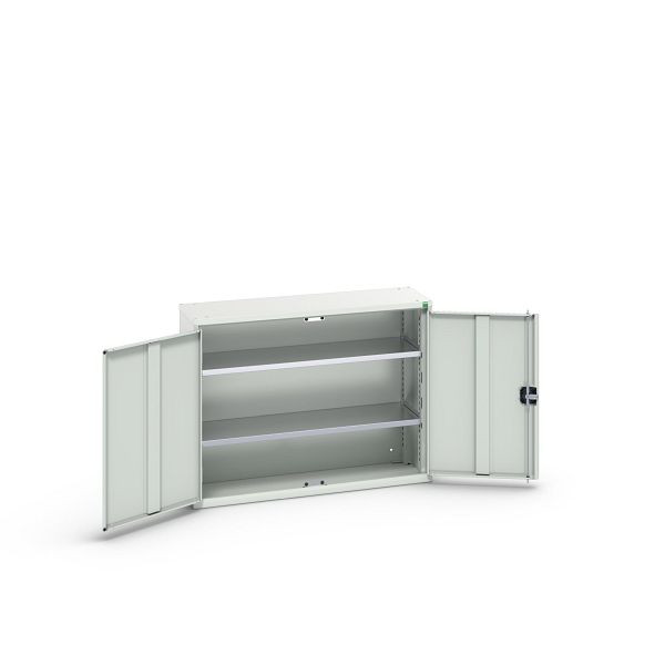 bott verso Flügeltürschrank, mit 2 Fachböden, BxTxH: 1050 x 350 x 800 mm, Lichtgrau / Lichtgrau, 16926208.16
