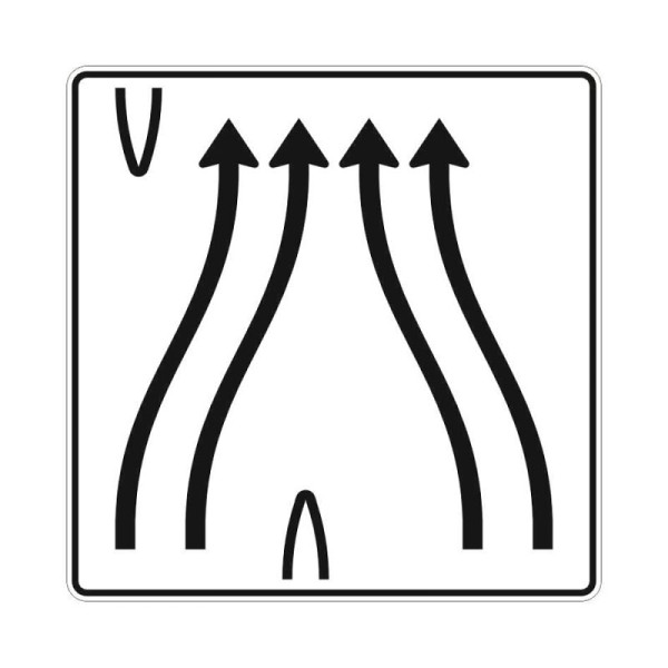 Stein HGS Überleitungstafel Verkehrszeichen StVO 501-84, Flachform 3 mm, RA1, RA1, Flachform 3 mm, 501-84.0001