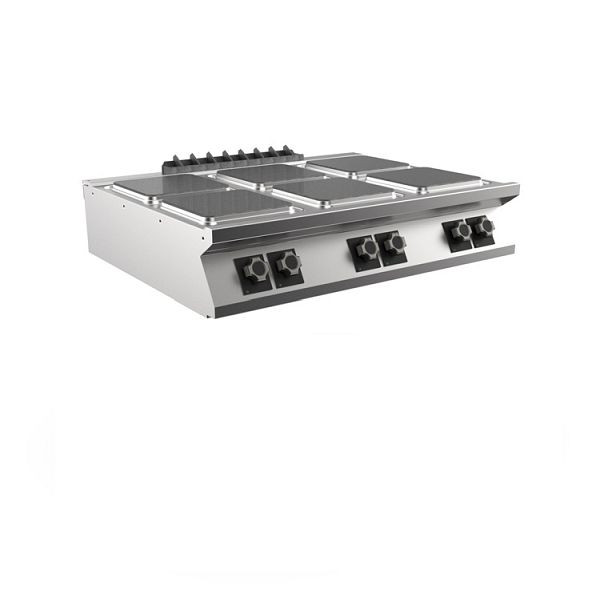 Mareno M1-900 Tischherd mit 6 quadratischen Platten, 120cm, 1200(B)x920(T)x250(H)mm, PC912ETPQ, 191.135