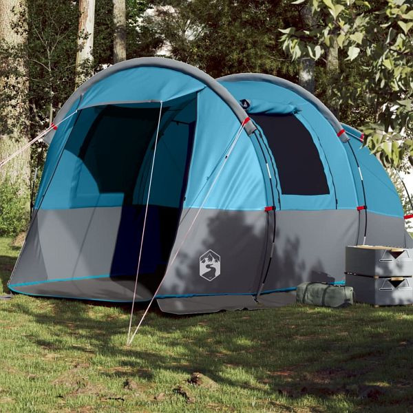vidaXL Tunnelzelt 4 Personen Blau Wasserdicht, 94632, 8721012446663
