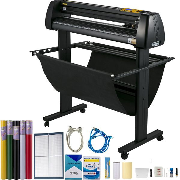 VEVOR Vinylschneider, 34-Zoll-Paket, Vinyl-Schneidemaschine, manueller Vinyldrucker, LCD-Display, KZJ870SDJCJPJ00011V2
