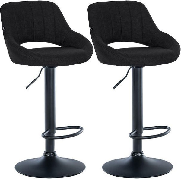 CLP Barhocker Milet Stoff B, schwarz, VE: 2 Stück, 324409