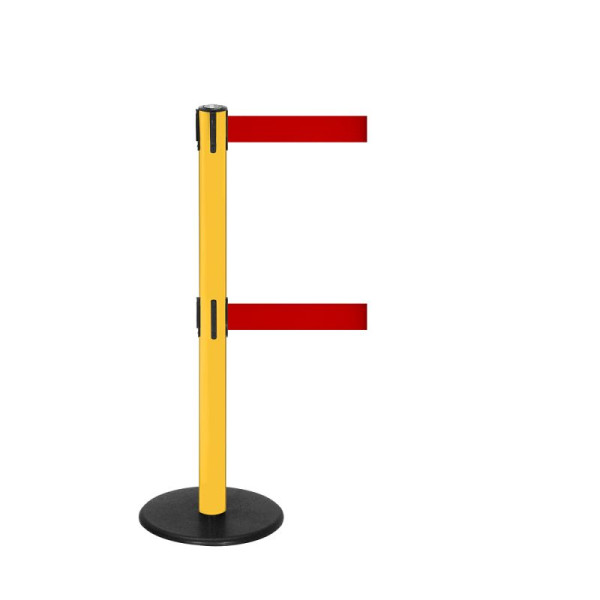 Stein HGS Personenleitsystem -P-Line Duo-, gelb, rot, mit Sicherheitsverschluss (selbstlösend), Gurtlänge: 2 x 2,3 m, 14150-0203