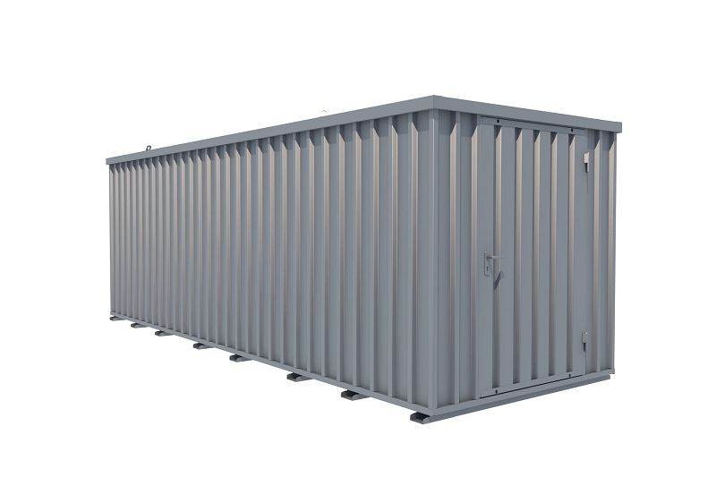 BOS Schnellbaucontainer 6x2 m, 1-flügelige Tür auf der 2 m-Seite, mit Staplerentladung, SC3000-6x2-SE+STAP