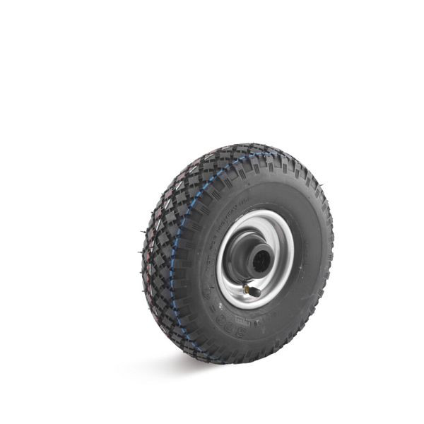 Torwegge Luftrad, Tragfähigkeit 200 kg, Rad-Ø 260 mm, Radbreite 85 mm, Nabenlänge 75 mm, Radlagerung Rollenlager, Felgen aus Stahlblech, 0050528