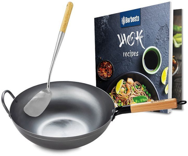 CLP Wok Set Flach, natura, 2-teilig, 324213, 4255716321680
