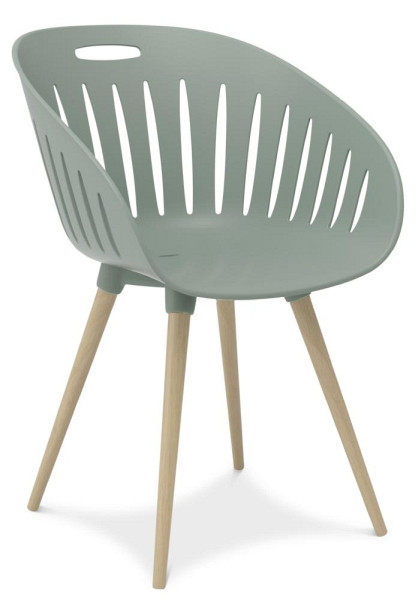 Deskin Schalenstuhl PALMA DV, Olivgrün, 540 x 570 x 810 mm, VE: 2 Stück, 348580