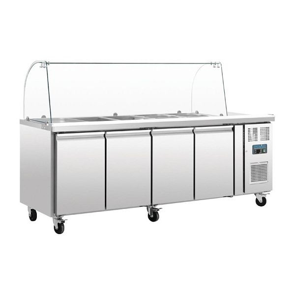 Polar Serie U 4-türige GN-Saladette mit Schutzhaube, CT395
