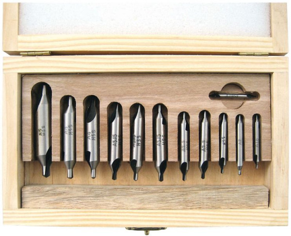 ELMAG Zentrierbohrer-Set 12-teilig, 1,0 - 5,0 mm, 88740