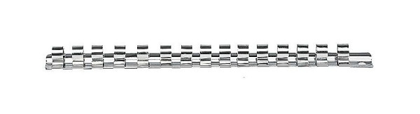 Kraftwerk Stecknuss-Schiene 250mm mit 16 Clips 3/8", 3098