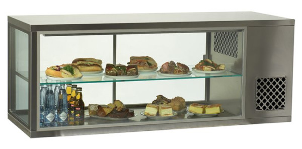 IDEAL AKE Aufsatzkühlvitrine AKV-S 147-KL R-290, für Take-Away Kühlprodukte und Getränkekühlung, steckerfertig, Umluftkühlung, Aufsatzgerät, 484358528