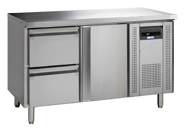 NordCap COOL-LINE Kühltisch KTM 2 - 1T-2Z GN 1/1, mit 2 Zügen und 1 Tür, Korpushöhe: 700 mm, Tiefe: 700 mm, 435106120