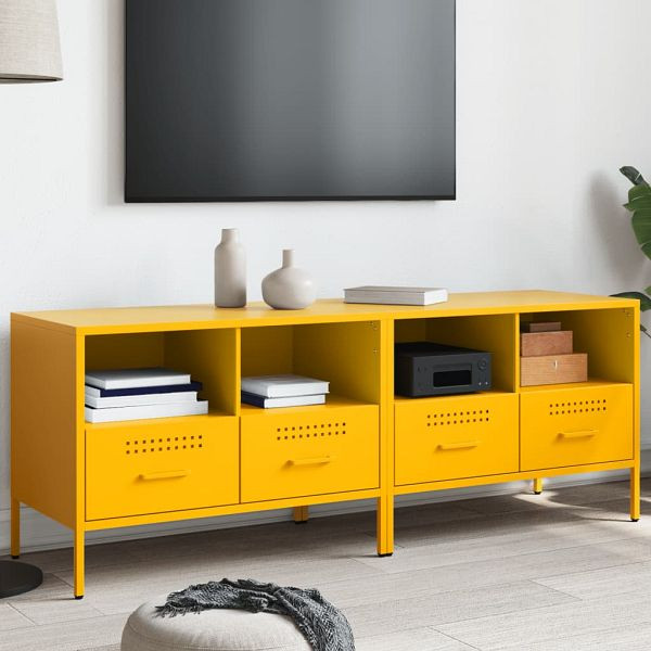 vidaXL TV-Schränke 2 Stück Senfgelb 68x39x50,5 cm Kaltgewalzter Stahl, 843049