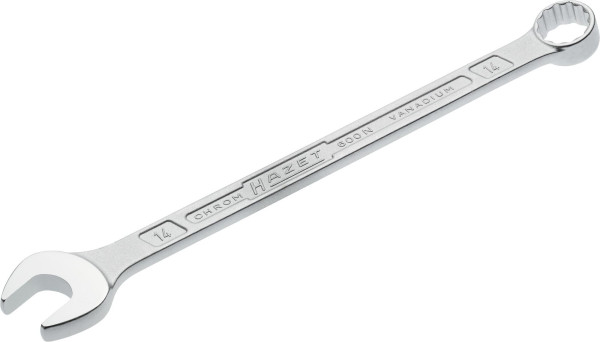 Hazet Ring-Maulschlüssel, Außen-Doppel-Sechskant-Tractionsprofil, 14 mm, 600N-14