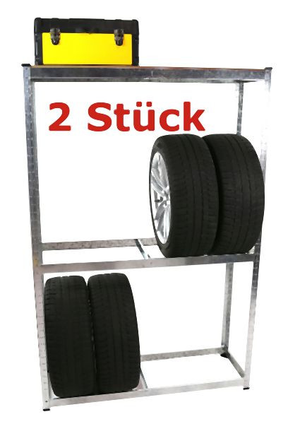 Metra SET 2x Reifenregal, 120 x 40 x 180 cm, für 16 Reifen, 9710829