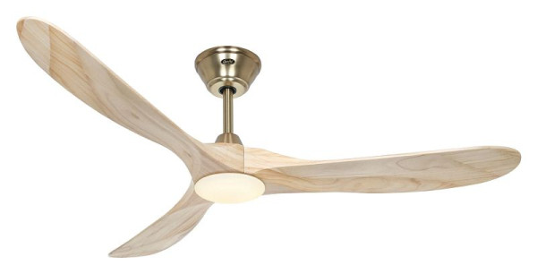 CasaFan Deckenventilator Eco Genuino-L 152 Messing gebürstet-Massivholz natur, 315275
