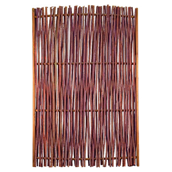 T&J PEPE Haselnusszaun, 120 x 180 cm, Haselnussruten, Rahmen 45 x 25 mm, braun gebeizt, 28421