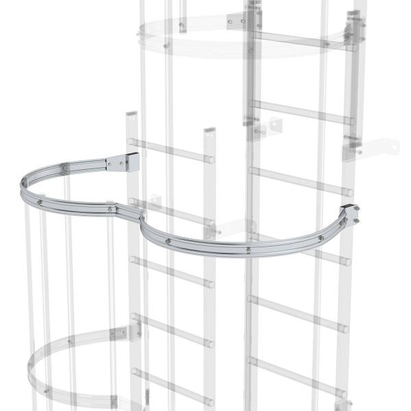 Munk Günzburger Steigtechnik Rückenschutzbügel versetzte Ausführung Aluminium blank, 062963