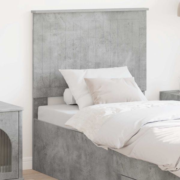 vidaXL Kopfteil mit Kopfteil Beton Grau 80 cm Holzwerkstoff, 887817