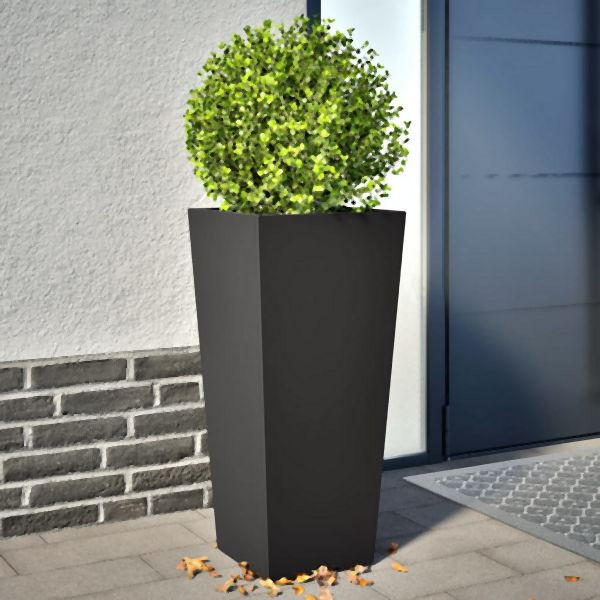 vidaXL Pflanzkübel 2 Stk. Schwarz 35x35x75 cm Stahl, 851081