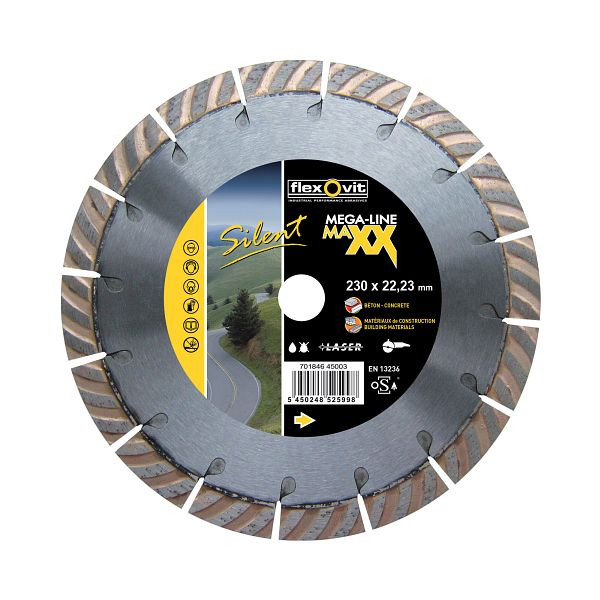 Flexovit Diamanttrennscheibe MEGA LINE - SILENT MAXX, Durchmesser: 230 mm, 70184602126