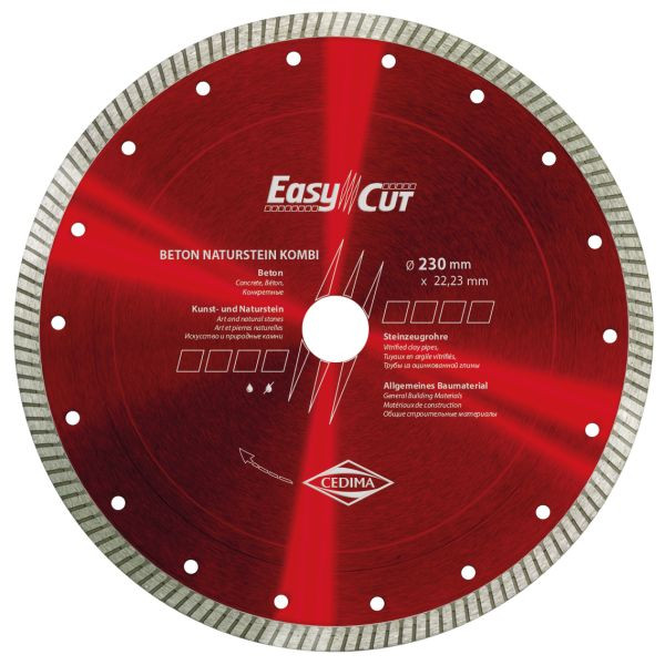 Cedima Diamant-Trennscheibe 250 mm Beton Naturstein Kombi 1,8x10 25,4 mm, 50006970