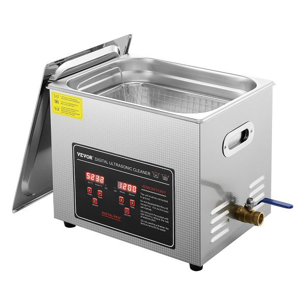 VEVOR Ultraschallreiniger Edelstahl 351 W, 10 L digitale Anzeige 0-30 Min, Reinigung Ultraschall für Schmuck, Brillen, Uhren, SXCSBQXJ10L02FU3NV2