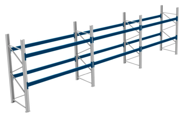 BITO Palettenregal P2 2505x1100x8600 Komplettregal, 2E, 800 RAL5010 U, 56403