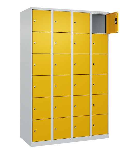 C+P Schließfachschrank Evolo PLUS, 24 Fächer, 1850x1200x500mm, 7035/1004, 049000-406 S10000