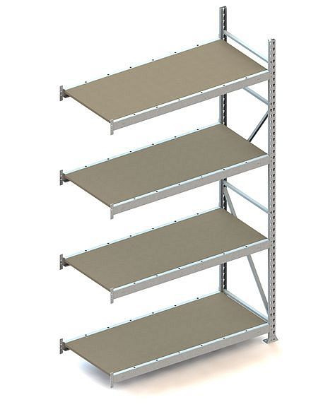 Meta MINI-RACK AR 2500x1400x650 mm, verzinkt, mit Spanplatten, Bodenanzahl: 4, 20051274