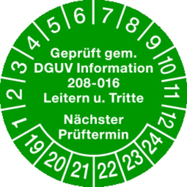 Schilder Klar Prüfplakette ab 23 Geprüft,nächster Prüftermin, 30 mm Folie selbstklebend, VE: 40 Stück, 4/30.23