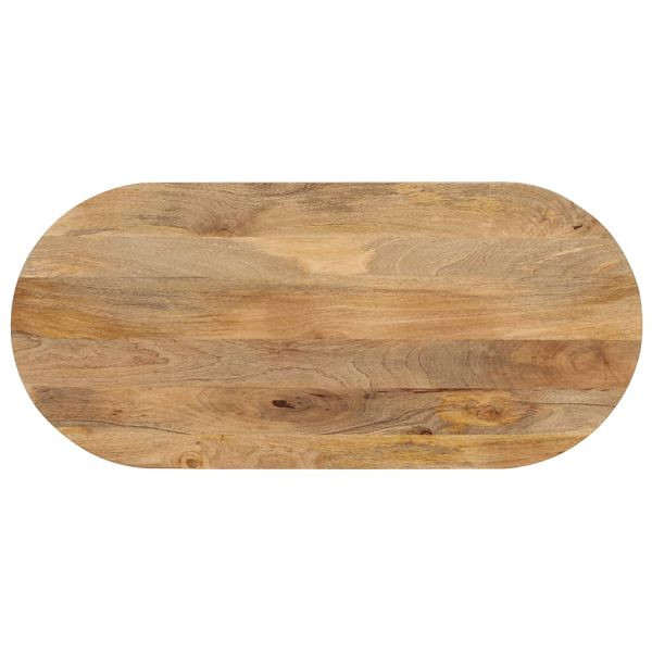 vidaXL Tischplatte 110x40x3,8 cm Oval Massivholz Mango, 370135
