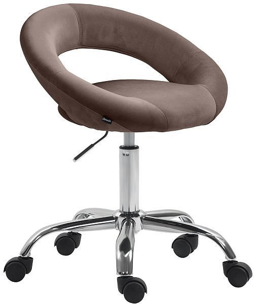 CLP Arbeitshocker Olinda Samt, braun, 325977, 4255716352745