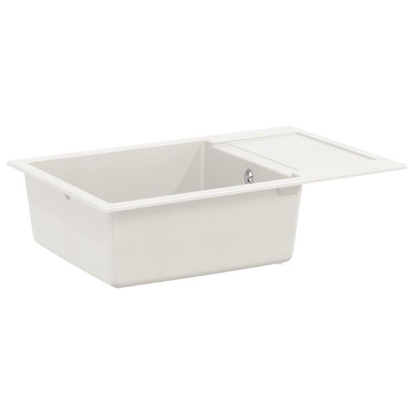 vidaXL Waschbecken Weiß 780 x 500 mm 80% Quarz und 20% Harz, 42028403